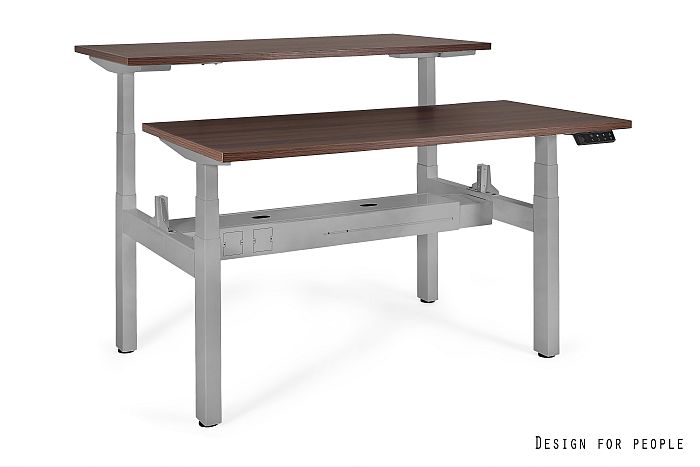 ACTIVE II - GRAU - GESTELL UND TISCHPLATTE - 2X(140X70 CM) - YZ-17 WALNUT